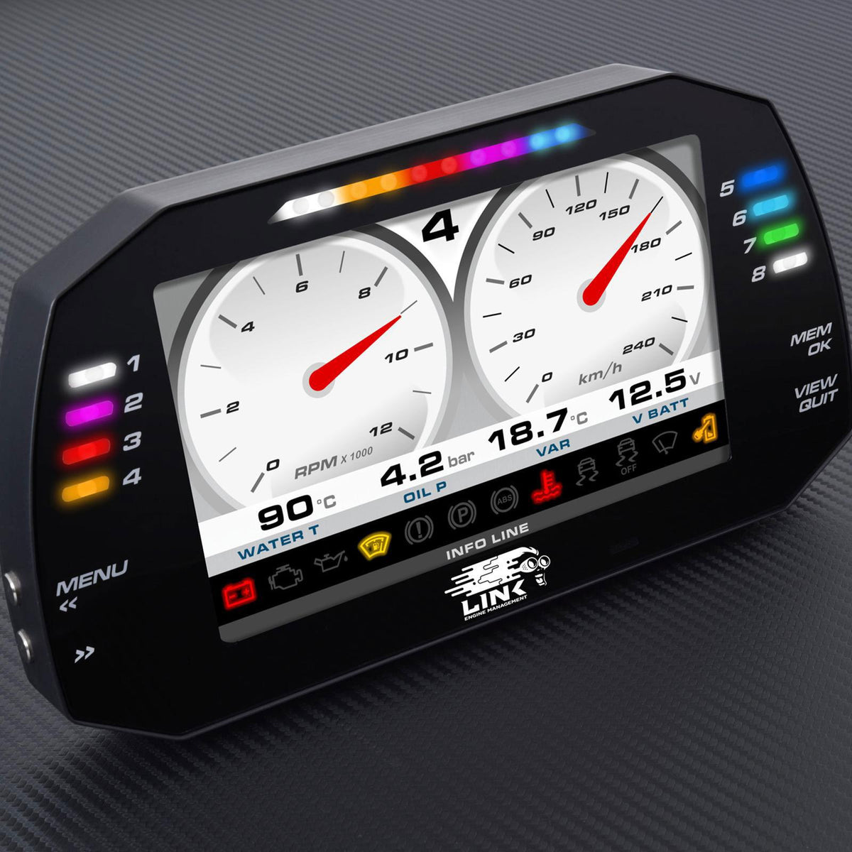AIM MXG 7" Dash - LinkECU Strada Race Edition