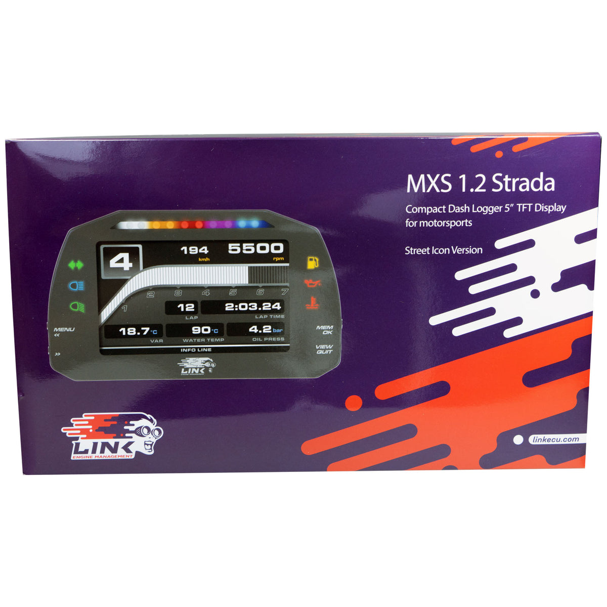 AIM MXS 5" Dash - LinkECU Strada Street Edition