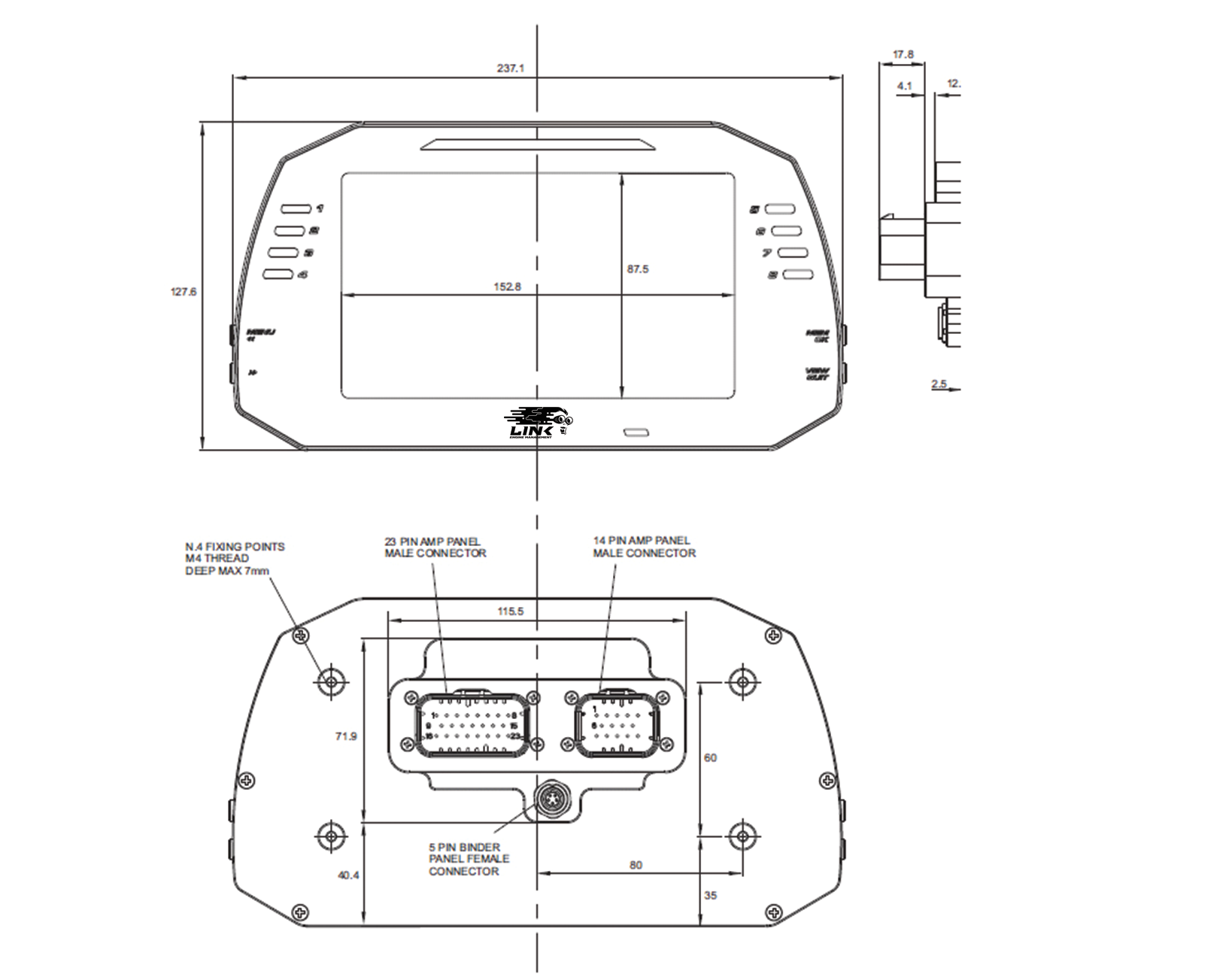 Link MXG dimensions
