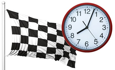 Checkered Flag Clock SML